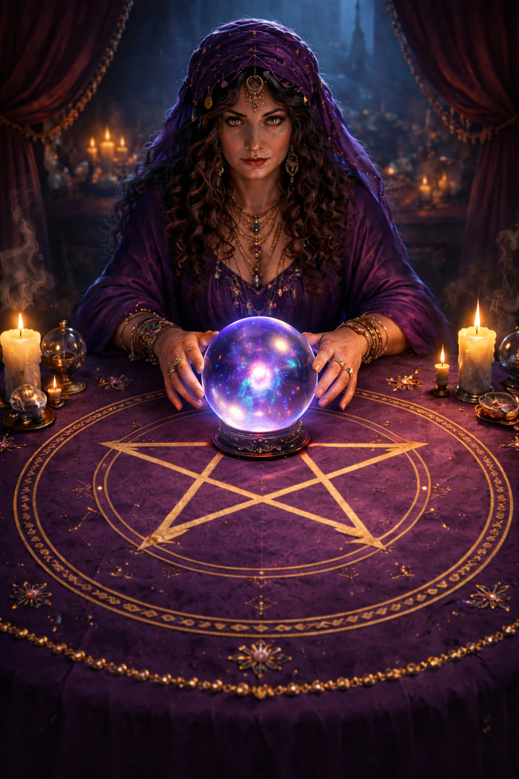 Madame Lunaris med kristallkula